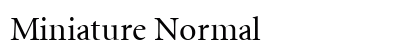 Miniature Normal Font Preview