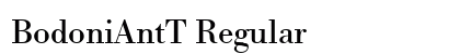 BodoniAntT Regular Font Preview