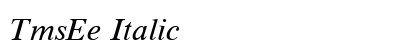 TmsEe Italic preview