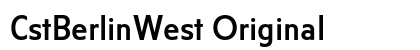 CstBerlinWest Original font free download