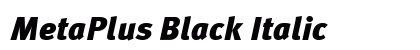 MetaPlus Black Italic Font Preview