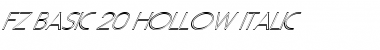 FZ BASIC 20 HOLLOW ITALIC Font