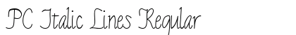 PC Italic Lines Regular Font Preview