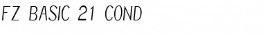 FZ BASIC 21 COND Font