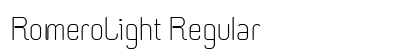 RomeroLight Regular Font RomeroLight Regular Font Preview