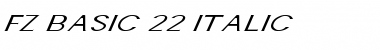 FZ BASIC 22 ITALIC Normal Font