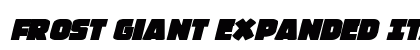 Frost Giant Expanded Italic Expanded Italic preview
