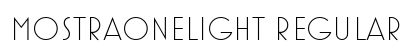 MostraOneLight Regular Font Preview