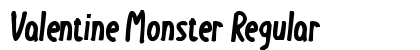 Valentine Monster Regular Font Preview