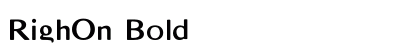 RighOn Bold Font Preview