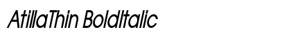AtillaThin BoldItalic Font Preview