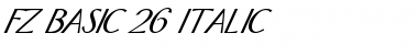 FZ BASIC 26 ITALIC Font