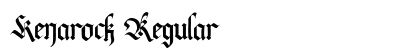 Kenarock Regular Font Preview
