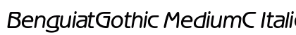 BenguiatGothic MediumC Italic Font Preview
