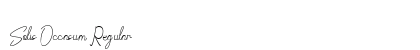Solis Occasum Regular Font Preview