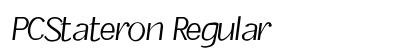 PCStateron Regular Font Preview
