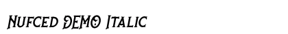 Nufced DEMO Italic Font Preview