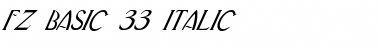 FZ BASIC 33 ITALIC Font