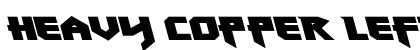 Heavy Copper Leftalic Italic Font Preview