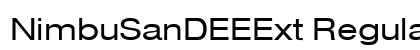 NimbuSanDEEExt Regular Font Preview