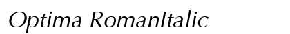 Optima RomanItalic Preview