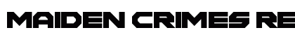 Maiden Crimes Regular (OpenType) Font Preview