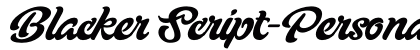 Blacker Script-Personal use Regular preview