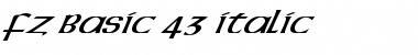 FZ BASIC 43 ITALIC Font