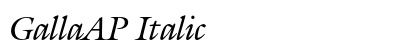 GallaAP Italic Font Preview
