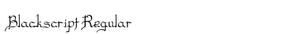 Blackscript Regular Font Preview