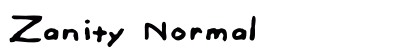 Zanity Normal Font Preview