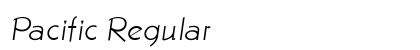 Pacific Regular Font Preview