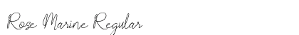 Rose Marine Regular Font Preview