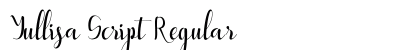 Yullisa Script Regular Font Preview Yullisa Script Regular Font Preview