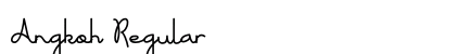 Angkoh Regular Font Preview