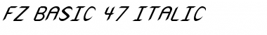 Download FZ BASIC 47 ITALIC Font