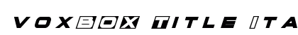voxBOX Title Italic Italic