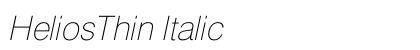 HeliosThin Italic Font Preview
