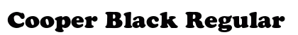 Cooper Black Regular Font Preview