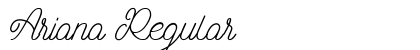 Ariana Regular font free download