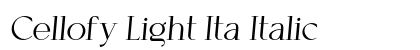 Cellofy Light Ita Italic preview Cellofy Light Ita Italic preview
