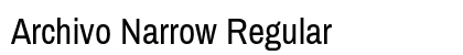 Archivo Narrow Regular preview Archivo Narrow Regular preview