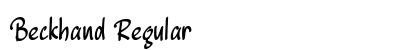 Beckhand Regular Font Preview