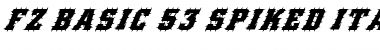 FZ BASIC 53 SPIKED ITALIC Normal Font