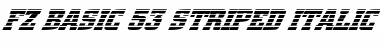 FZ BASIC 53 STRIPED ITALIC Font