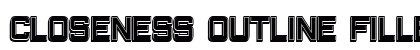 Closeness Outline Filled Regular Font Preview