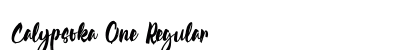 Calypsoka One Regular Font Preview