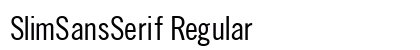 SlimSansSerif Regular Font Preview