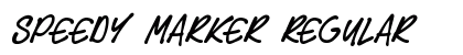 Speedy Marker Regular Font Preview