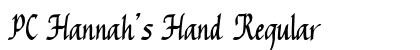 PC Hannah's Hand Regular Font Preview
